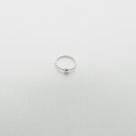 Argolla Plata Trenza Perla Mini