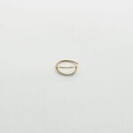 Argolla Oro Doble Línea Minimal